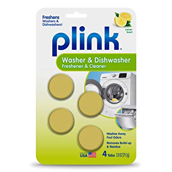 Summit Brands Plink Washer and Dishwasher Freshener and Cleaner, Phosphate and Bleach Free, Deodorizer and Cleaner, 4 Tablets