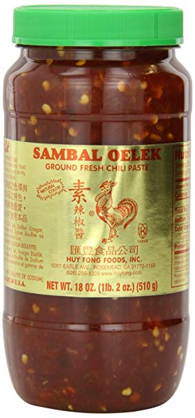 Huy Fong Sambal Oelek Chili Paste, 18 Ounce