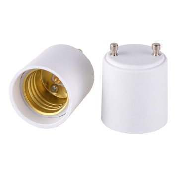 Onite 2-Pack GU24 to E26 E27 Adapter - Converts your Pin Base Fixture GU24 to Standard Screw-in Bulb Socket