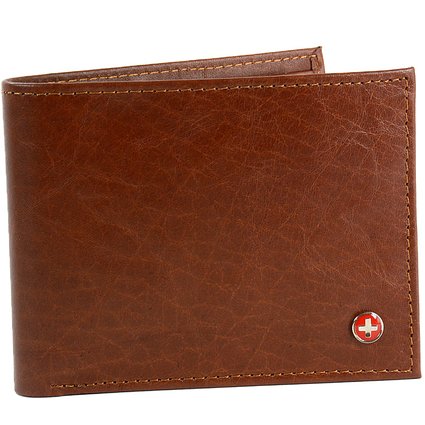 Alpine Swiss Mens Multi-Card Compact Center Flip Bifold Wallet