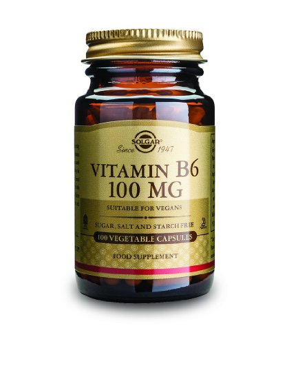 Solgar Vitamin B6 100 mg Vegetable Capsules - 100 capsules