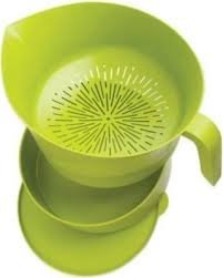 Heat Resistant Colander Drains Fast and Easy Catch Grease for Easy Cleanup, Storage and Disposal, Strain Jams and Jellies