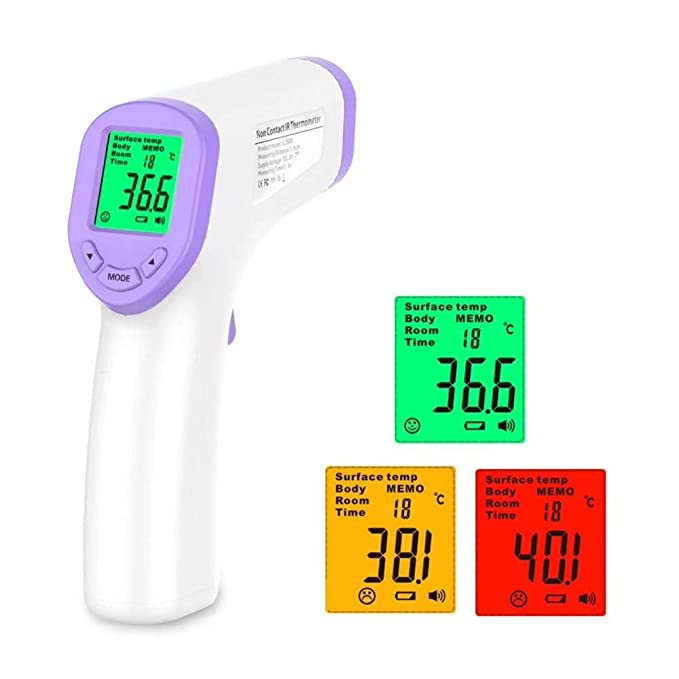 Forehead Thermometer Non-Contact Thermometer Forehead Infrared Thermometer Baby and Adult Temperature Guns with Fever Alarm Function