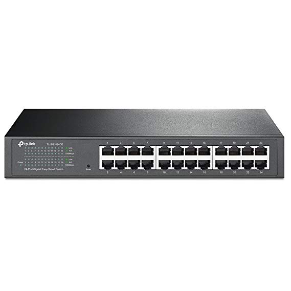 TP-Link 24-Port Gigabit Easy Smart Switch with 24 10/100/1000 Mbps RJ45 Ports, MTU/Port/Tag-Based VLAN, QoS and IGMP (TL-SG1024DE)