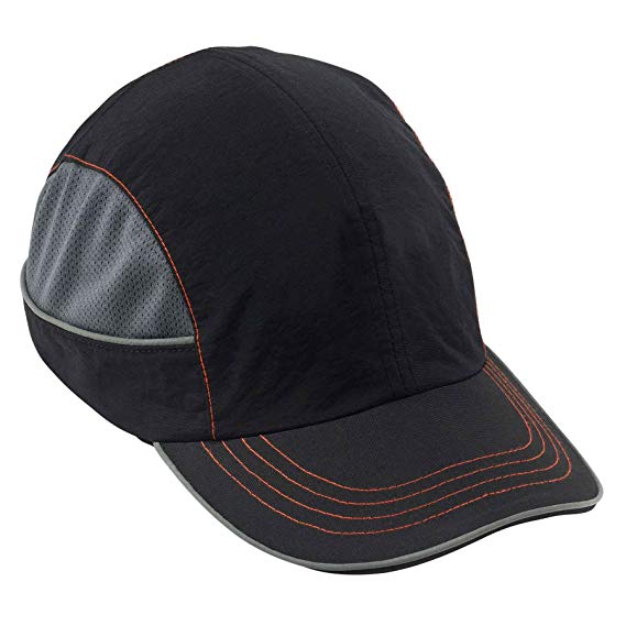 Ergodyne Skullerz 8950XL Safety Bump Cap, Long Brim, Black