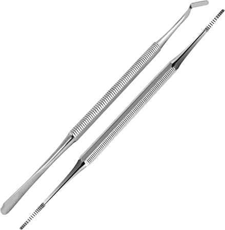 Toe Nail File & Toe Nail Lifter - Premium Grade Stainless Steel Construction - For Salon and Home Use