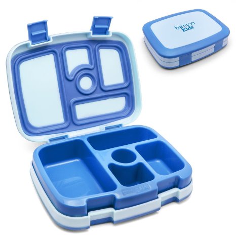 Bentgo Kids Children's Lunch Box - Bento-styled Lunch Solution Offers Durable, Leak-proof, On-the-go Meal and Snack Packing (Blue)