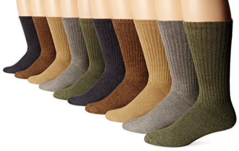 Dockers Men's 10 Pack Cushion Comfort Sport Crew Socks