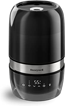 Honeywell Reflection Ultrasonic Cool Mist Humidifier, Black – Cool Mist Top Fill Humidifier for Bedroom or Office