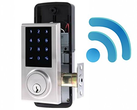 TOLEDO Touch Screen Deadbolt Lock With 2nd Generation Z-Wave Plus - Works With Alexa - WiFi Technology Apple iOS - Android Compatible With Optional TOLEDO Smart Home Gateway Hub Bridge (Not Included)