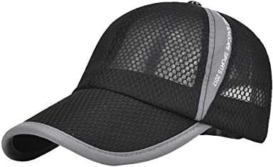 Panegy Unisex Mesh Brim Tennis Cap Outside Sunscreen Quick Dry Adjustable Baseball Hat