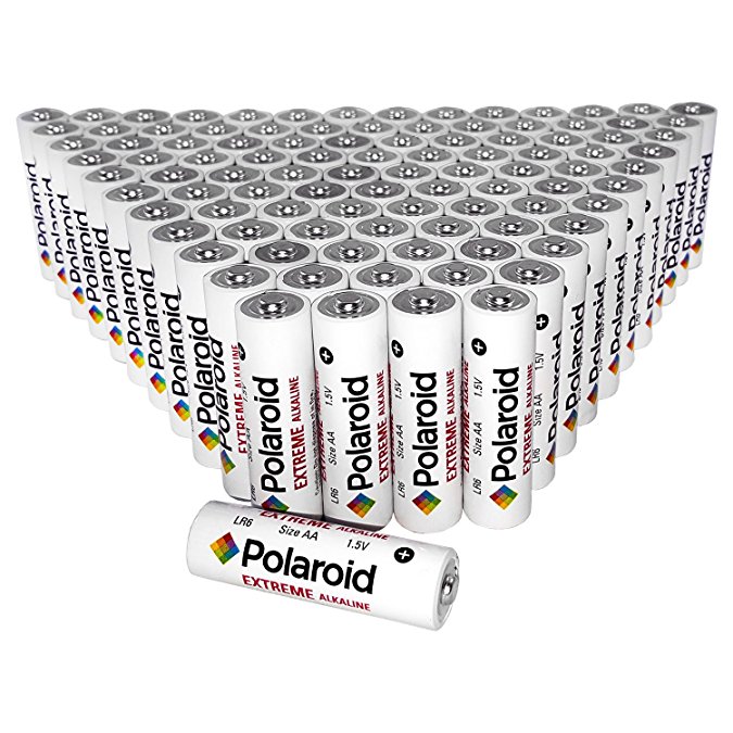 Polaroid Extreme AA Alkaline Batteries (100-Bulk Pack)