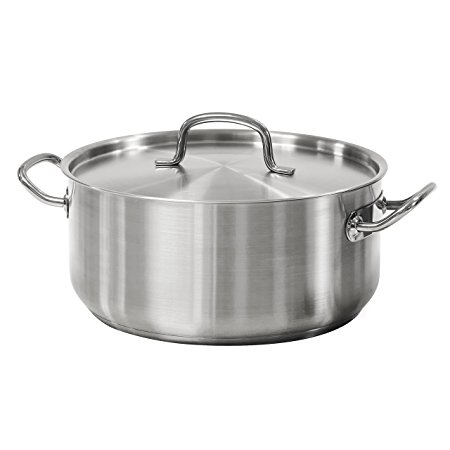 Tramontina 80117/576DS Pro-Line Stainless Steel Covered Dutch Oven, 9-Quart, NSF-Certified