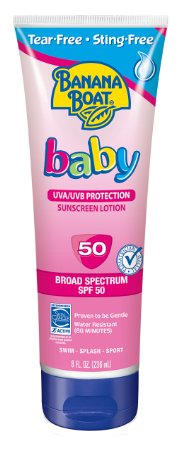Banana Boat Baby Sunscreen Tear-Free Sting-Free Broad Spectrum Sun Care Sunscreen Lotion - SPF 50 8 Ounce