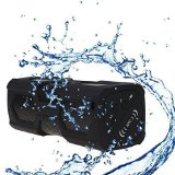 PYRUS Outdoor Bluetooth Speaker 3600mAh Portable Power Bank Wireless Speakers Bluetooth 40 with NFC 2x3W Stereo Bass Sound Built-in Microphone- Black