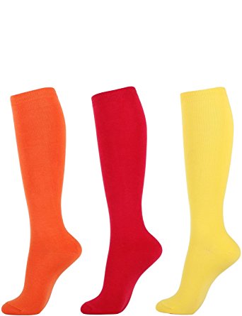 10STAR11 Women's Colorful Solid Sexy Knee High Socks