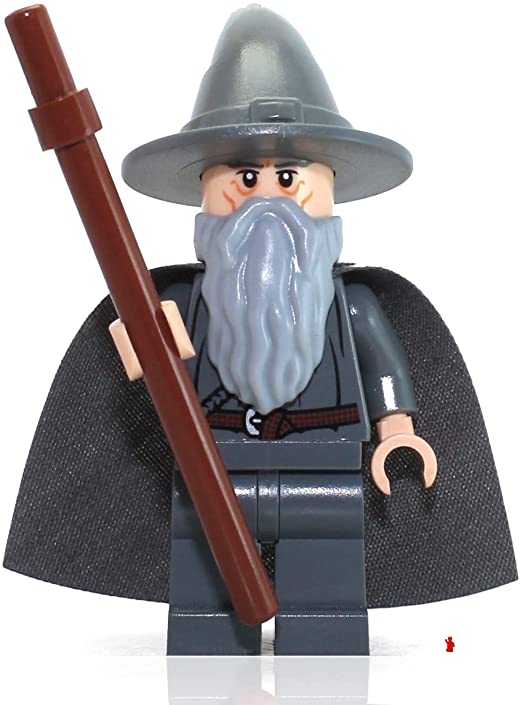 Lego The Lord of the Rings Minifigure: Gandalf the Gray Wizard (with Staff)