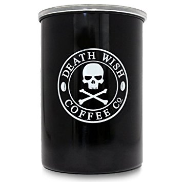 Death Wish Coffee Airtight Canister - Vacuum Sealed - 16 Ounce