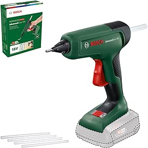 Bosch Home and Garden 0603264800 Pistola de pegar a batería AdvancedGlue 18V (sin batería; para bricolaje, reparación y más; embalaje cartón)