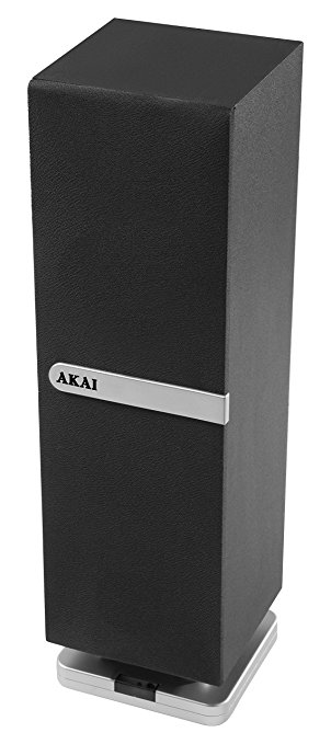 Akai A58025 Bluetooth Wireless Tower Speaker, Remote Control Included, 15 W - Black