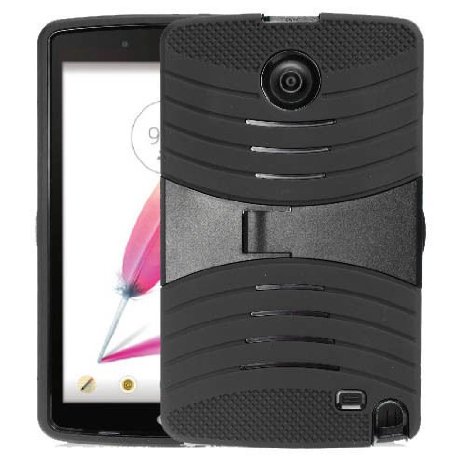 LG G Pad II 80 Case  G Pad F 80 Case Rugged High Impact Hybrid Drop Proof Armor Defender Full-body Protection Case Convertible Built in Stand for LG G Pad 2 80 V498 G Pad F 80 -BLACK