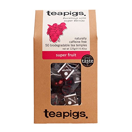 teapigs Super Fruit Tea 125 g (Pack of 1, Total 50 Tea Bags)