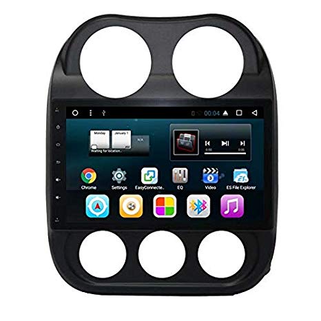 TOPNAVI 32GB Android 7.1 Auto Stereo for Jeep Compass 2010 2011 2012 2013 2014 2015 2016 Auto GPS Navigation Car Radio Stereo With 2GB RAM Quad Core WIFI 3G RDS Mirror Link FM AM Bluetooth Audio Video