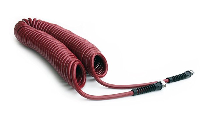Water Right Professional Polyurethane Coil Garden Hose, Lead Free & Drinking Water Safe, 75-Foot x 3/8-Inch, Cranberry, USA Made
