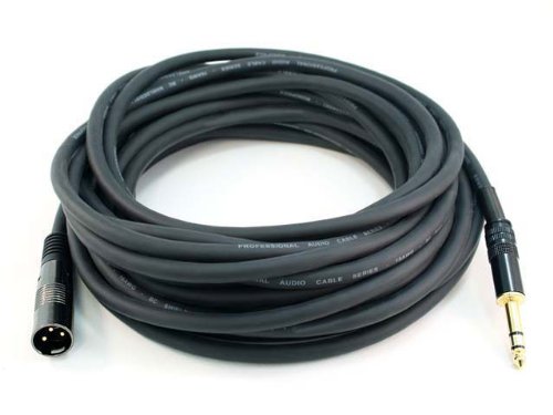 Monoprice 104766 50-Feet Premier Series XLR Male to 1/4-Inch TRS Male 16AWG Cable