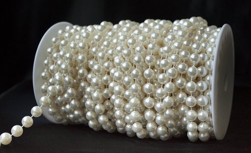 10 mm Large Ivory Pearls Faux Crystal Beads by the Roll for Flowers Wedding Party Decoration