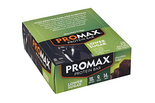 Promax Low Sugar Bar Chocolate Fudge (Pack of 12)