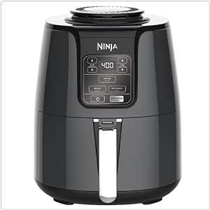 Compact & Efficient: Ninja 4QT Air Fryer AF100WM, Black - Quick, Crispy & Healthy Cooking.