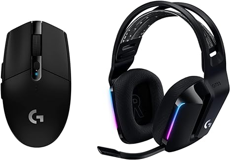 Logitech G305 Lightspeed Wireless Gaming Mouse   G733 Lightspeed Wireless Gaming Headset Bundle - Black