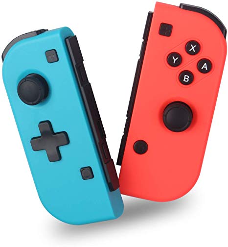 Wireless Controller for Nintendo Switch，Joypad Left/Right Comfort Grips Pro Remote Control Gamepad Red and Blue,with USB Type C Cable