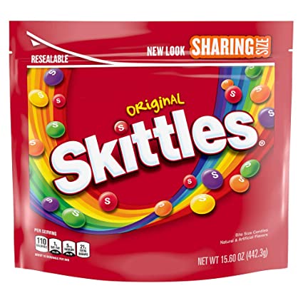 Skittles, Original Candy Sharing Size Bag, 15.6 oz