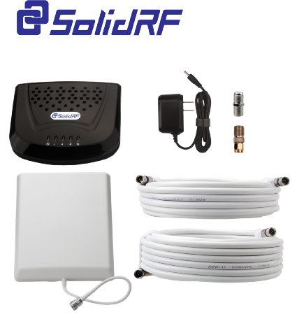 SolidRF SOHO Single Band Cell Phone Signal Booster for Home and Office AT&T 2G/3G Verizon 3G US cellular 3G/4G