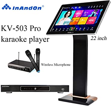 2020 New Type InAndon KV-503 Pro Karaoke Player Intelligent voice keying machine online movie dual system coexistence real-time score The newest stytle (KV-503 Pro 8TB HD With 22" Touch Screen