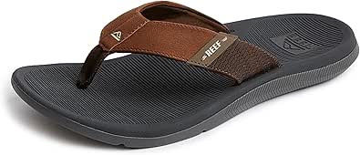 REEF Santa Ana Men's Flip Flop, Arch Support, Water Friendly, Non Marking Outsole