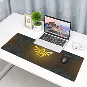 Professional Gaming Mouse Pad, Big Computer Keyboard Mouse Mat Desk Pad with Non-Slip Base and Stitched Edge for Home Office Gaming Work