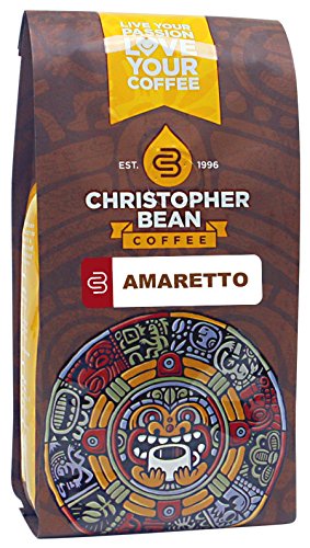 Christopher Bean Coffee Flavored Ground Bean Coffee, Amaretto, 12 Ounce