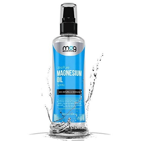 Magnesium Oil Spray - THE ORIGINAL - Natural Relaxation and Pain Reliever Helps with Sore Muscles Back Knee and Foot Pain Restless Leg Syndrome Joint and Muscle Pain Insomnia and Migraine Say Goodbye to Aches and Pains