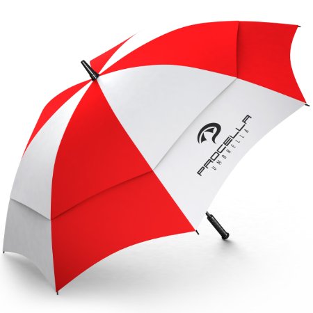 Procella Golf Umbrella 62-inch Large Windproof Auto Open Rain & Wind Resistant