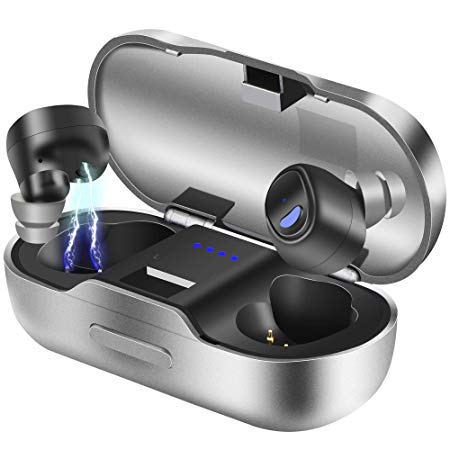 Wireless Earbuds, BEVA Bluetooth 5.0 True Wireless Stereo Earphones IPX7 Waterproof Sports Headphones with Charging Case and Built-in Microphone for iOS Android