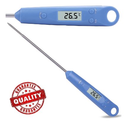 Meat ThermometerInstant Read Thermometer Sokos Ideal Cooking Oven Temperature Probe For Food Grill BBQMeat with LCD Screen Blue