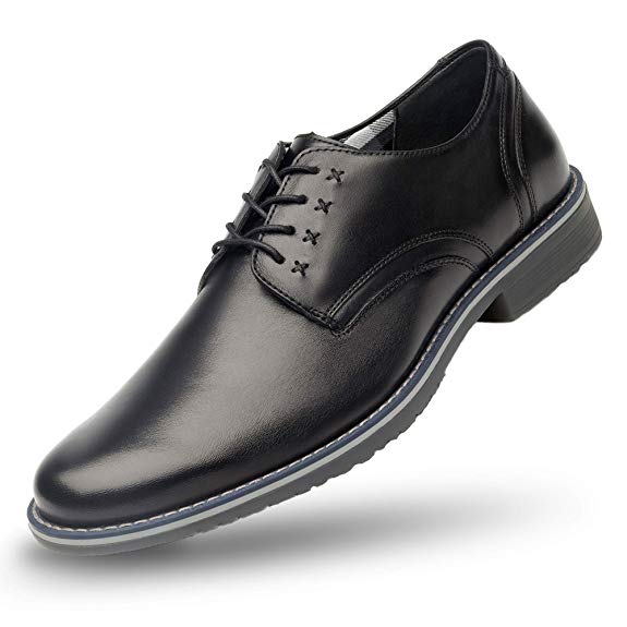 Flexi Jeremy Men's Genuine Leather Four Eyelet Classy Lace Up Dress Shoe |