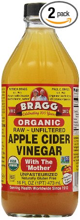 Bragg Vinegar Apple Cider 16 Ounce - Unfiltered 2 pack