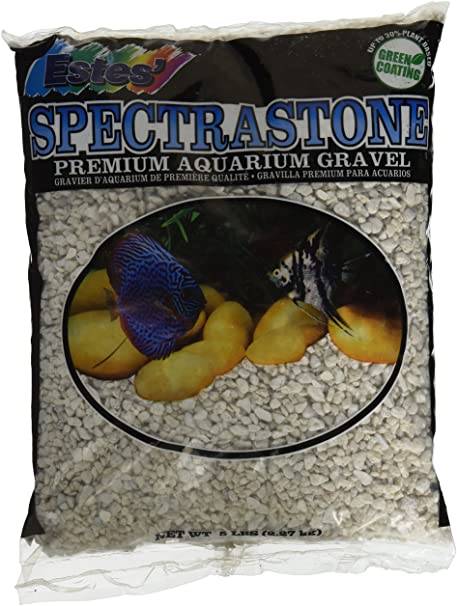 Estes Gravel Products 40507 Spectrastone Special White Aquarium Gravel for Freshwater Aquariums, 5-Pound Bag