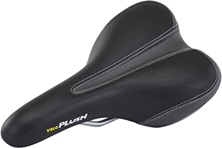 VELO Men's Plush Foam Bicycle Saddle, Black, Herren