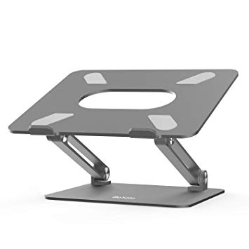 Laptop Stand, Boyata Laptop Holder, Multi-Angle Stand with Heat-Vent to Elevate Laptop, Adjustable Notebook Stand for Laptop up to 17 inches, Compatible for MacBook, HP Laptop and so on - Space Gray