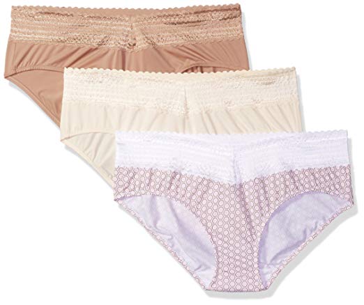 Warner's Women's Blissful Benefits No Muffin Top 3 Pack Hipster Panties